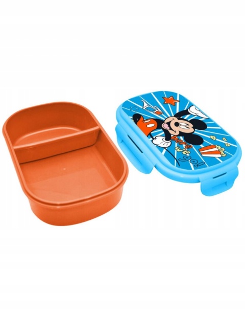 ŚNIADANIÓWKA lunchbox dwukomorowa + sztućce widelec Myszka Mickey Miki