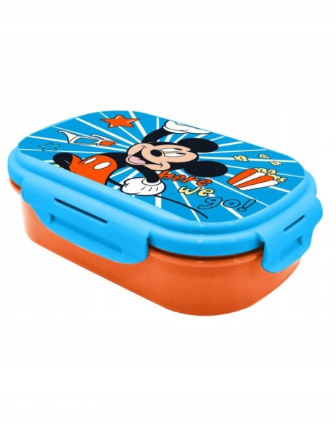 ŚNIADANIÓWKA lunchbox dwukomorowa + sztućce widelec Myszka Mickey Miki