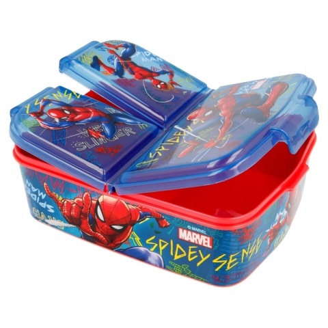 ŚNIADANIÓWKA z przegródkami trzykomorowa lunch box SPIDERMAN