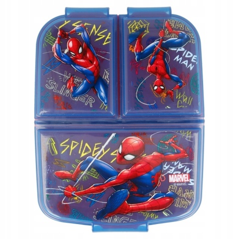 ŚNIADANIÓWKA z przegródkami trzykomorowa lunch box SPIDERMAN