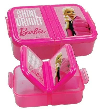 ŚNIADANIÓWKA z przegródkami trzykomorowa lunchbox Barbie