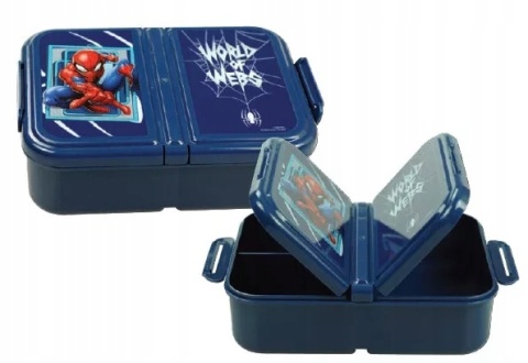 ŚNIADANIÓWKA z przegródkami trzykomorowa lunchbox Spiderman
