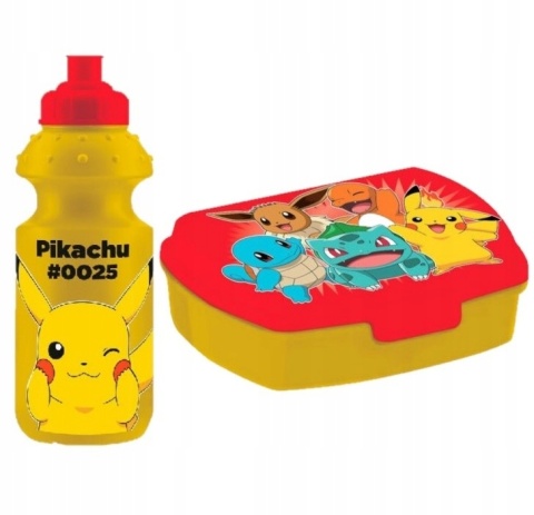 Śniadaniówka chlebak LUNCH BOX + bidon sport 350 ml POKEMON