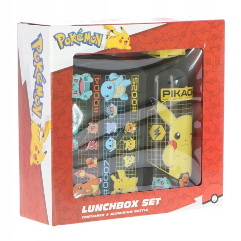 Stich bidon aluminiowy 500ml + śniadaniówka w pudełku POKEMON