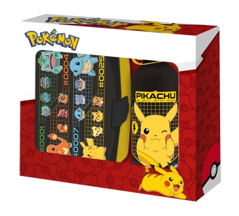 Stich bidon aluminiowy 500ml + śniadaniówka w pudełku POKEMON