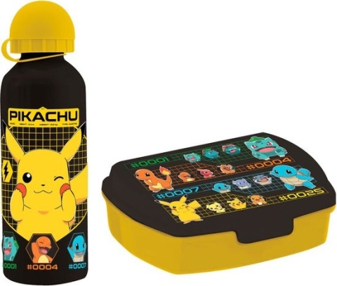 Stich bidon aluminiowy 500ml + śniadaniówka w pudełku POKEMON