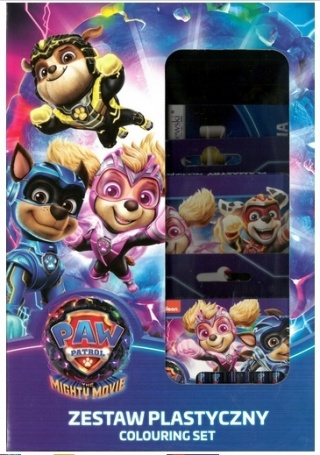 Zestaw plastyczny wyprawka kredki farby plastelina flamastry kotek PUSHEEN