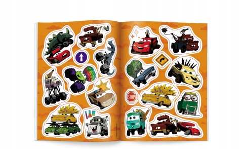 Auta w trasie Zygzak McQueen kolorowanka z naklejkami