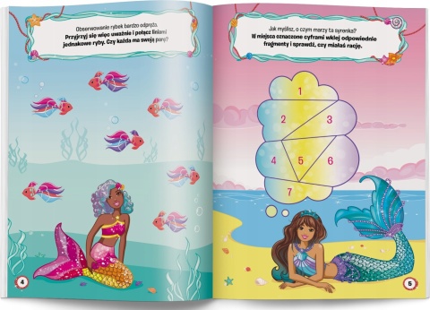 Barbie świat syrenek rebusy naklejki