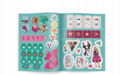 Barbie świąteczne rebusy zadania naklejki Już Święta