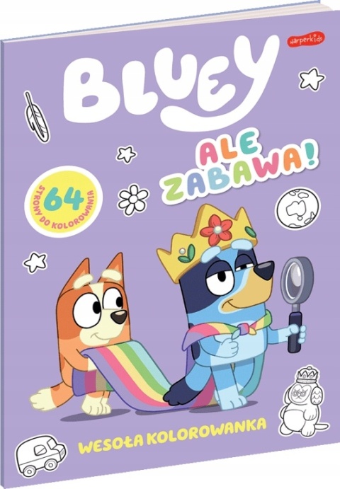 Bluey Ale zabawa wesoła kolorowanka Blue 64 strony do kolorowania