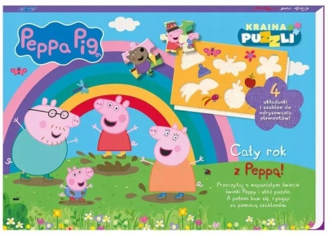 Cały rok z Peppą książka puzzle szablony
