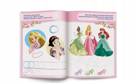 Ćwiczę szlaczki DISNEY księżniczki Roszpunka Syrenka