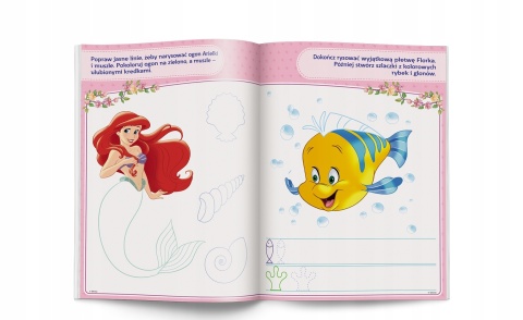 Ćwiczę szlaczki DISNEY księżniczki Roszpunka Syrenka