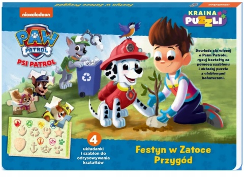 Festyn w zatoce przygód Psi Patrol książka puzzle szablony