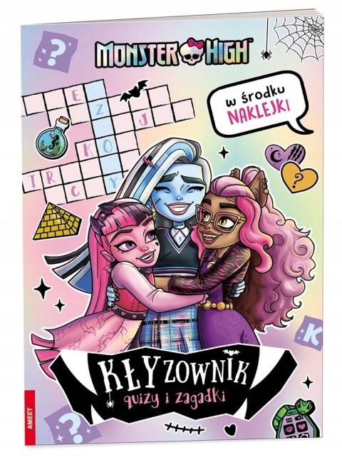 Kłyzownik Quizy i zagadki Monster High w środku naklejki