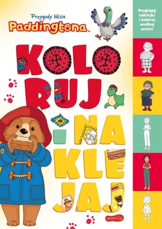 Koloruj i naklejaj Przygody Misia Paddingtona kolorowanka naklejki