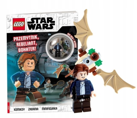 LEGO STAR WARS Przemytnik, Rebeliant, Bohater komiks + figurka Han Solo