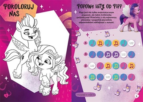 MY LITTLE PONY 100 naklejek książka z zadaniami kolorowanka