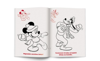 MYSZKA MIKI DONALD kolorowanka z naklejkami świąteczna Boże Narodzenie