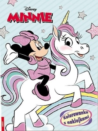MYSZKA MINNIE jednorożec kolorowanka z naklejkami