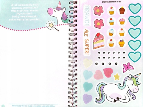 Moje Jednorożce To moja bajka! kolorowanka naklejki szablony flamastry dmuchane