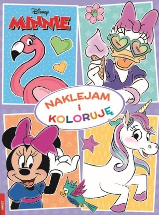 Myszka Minnie Naklejam i koloruję kolorowanka naklejki