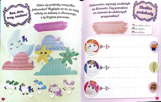 Naklejki puffy Baw się z nami jednorożcami ! Unicorn. Gry rebusy zadania