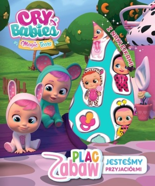 Plac zabaw. Jesteśmy przyjaciółmi Cry Babies szlaczki rebusy zadania naklejki puffy