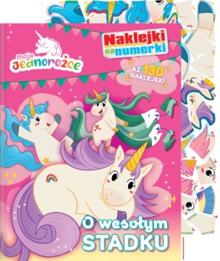 O wesołym Stadku moje jednorożce Unicorn naklejki na numerki 130 naklejek