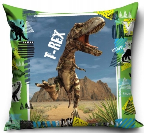 Poszewka na poduszkę DINOZAURY T-REX 40x40