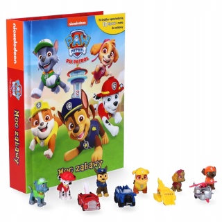 Psi patrol książka + figurki piesków 10 szt +mata