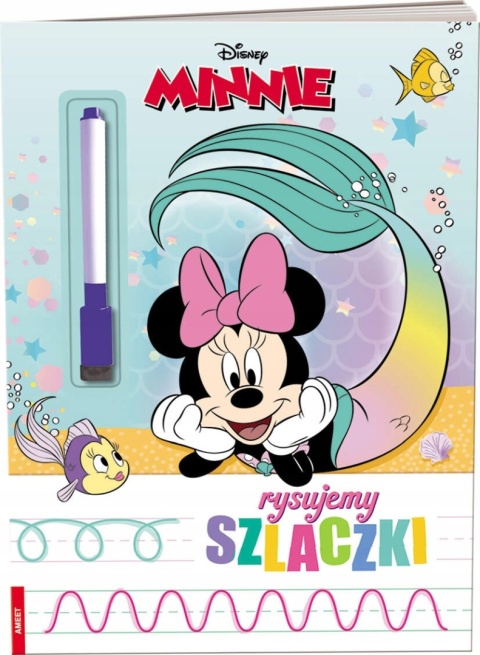 Rysujemy Szlaczki Myszka Minnie syrenka + flamaster wymazywalny