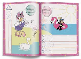 Rysujemy Szlaczki Myszka Minnie syrenka + flamaster wymazywalny