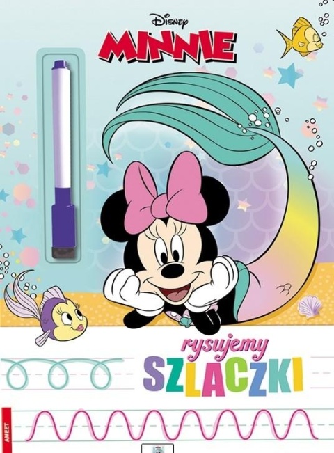 Rysujemy Szlaczki Myszka Minnie syrenka + flamaster wymazywalny