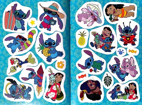 STITCH kolorowanka z naklejkami
