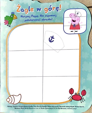 ŚWINKA PEPPA żagle w górę rebusy naklejki