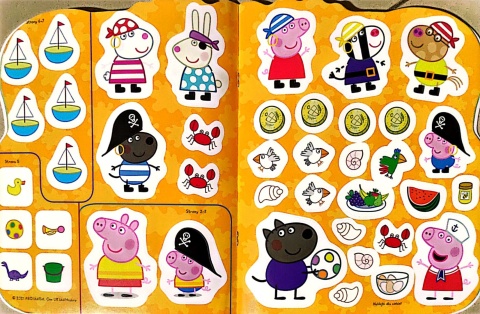 ŚWINKA PEPPA żagle w górę rebusy naklejki