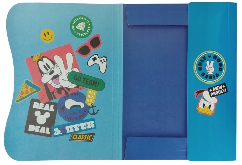 Teczka z gumką A4 na dokumenty rysunki Myszka Miki Mickey Donald Goofy