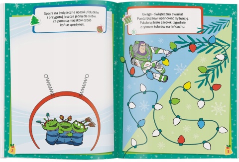 Toy Story świąteczne rebusy zadania naklejki Już Święta