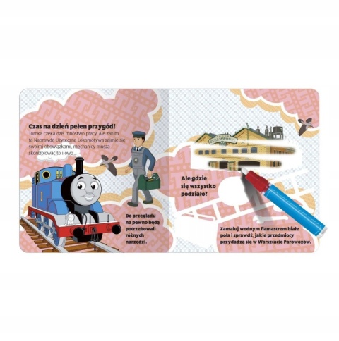 Wodne czary-mary kolorowanka wodna pisak na wodę TOMEK I PRZYJACIELE