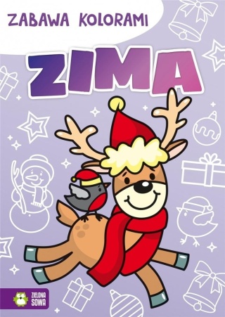 Zabawa kolorami ZIMA kolorowanka A5