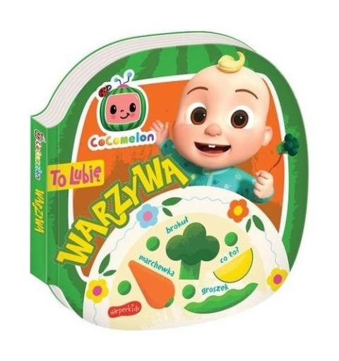 Cocomelon To lubię warzywa książka kształtka sztywno kartonowa