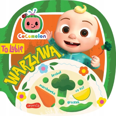 Cocomelon To lubię warzywa książka kształtka sztywno kartonowa