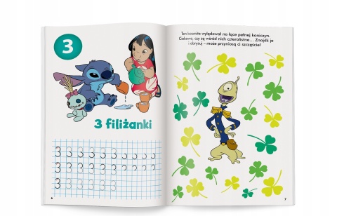 Disney Uczy Cyfry Lilo i Stitch ćwiczenia z naklejkami Stich 5 lat