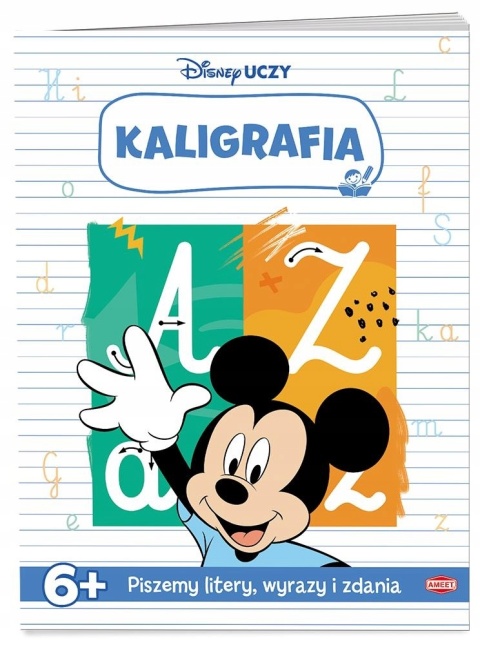 Disney Uczy Kaligrafia Myszka Miki Mickey z naklejkami wiek 6+