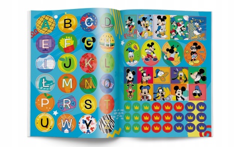 Disney Uczy Kaligrafia Myszka Miki Mickey z naklejkami wiek 6+