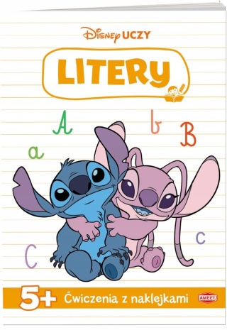 Disney Uczy Litery Lilo i Stitch Stich ćwiczenia z naklejkami 5 lat