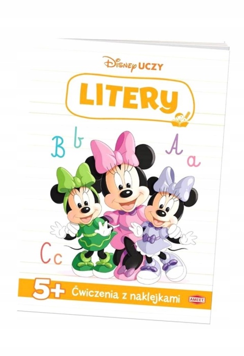 Disney Uczy Litery myszka Minnie ćwiczenia z naklejkami 5 lat