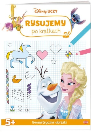 Disney Uczy Rysujemy po kratkach Kraina Lodu geometryczne obrazki 5 lat